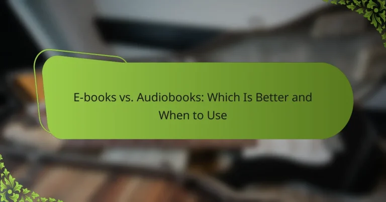 E-books vs. Audiobooks: Which Is Better and When to Use
